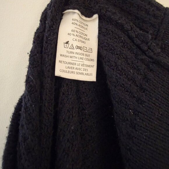 Women’s Black Knit Short-Sleeve Cardigan with Belt - Picture 6 of 6